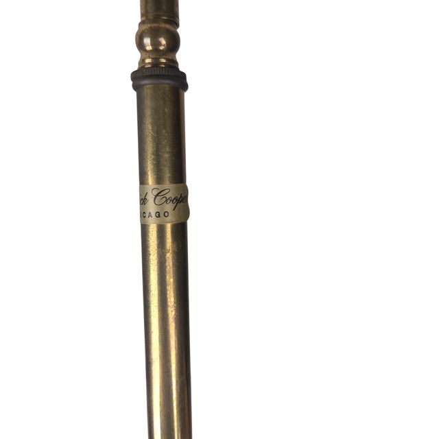 Black Mid 20th Century Frederick Cooper Brass Bouillotte Lamp With Black Tole Shade, Chicago For Sale - Image 8 of 11