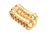 Vintage Signed Marcy Feld Gold Plated 3 Row Cuff Bracelet 80's For Sale - Image 10 of 10
