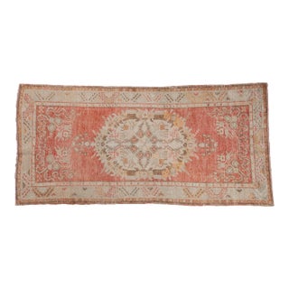 Vintage Distressed Oushak Rug Runner - 2'10" X 5'10" For Sale