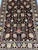 Art Deco Black and Gold Afghan Sultani Wool Rug, Natural Dye Persian Floral Design, 6′7″ × 9′8″ For Sale - Image 3 of 15