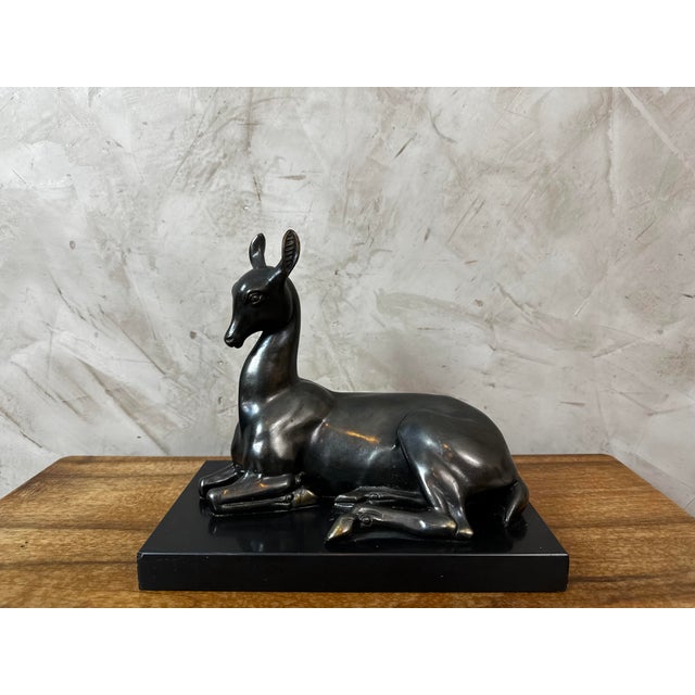 Bronze Doe from Rochard, 1930 For Sale - Image 3 of 9