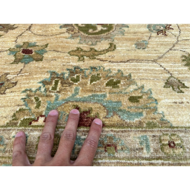 Hand-Knotted Oushak Style Wool Area Rug - 8'1" X 10'0" For Sale - Image 11 of 15