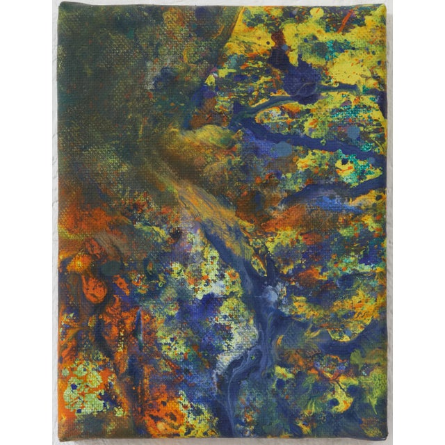 "Yellow Blue Orange Collection" Original Abstract Acrylic Painting by Simon Findlay For Sale - Image 12 of 12