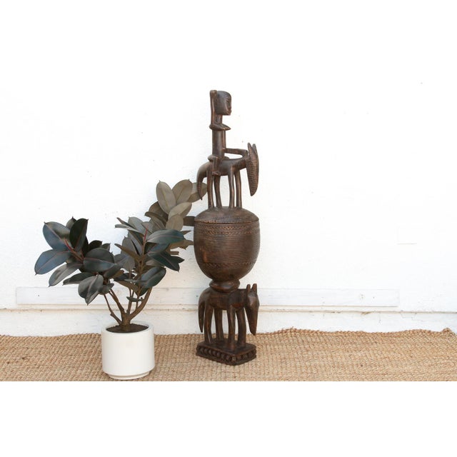 This rare African artifcact is a monumental achievement in West African tribal art. Standing nearly five feet tall, this...