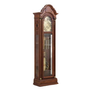 Pearl Cherry Tall Case Grandfather Clock For Sale