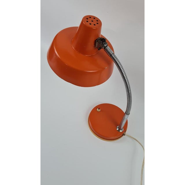 1970s Desk Lamp in Orange Metal, Hungary, 1970s For Sale - Image 5 of 17
