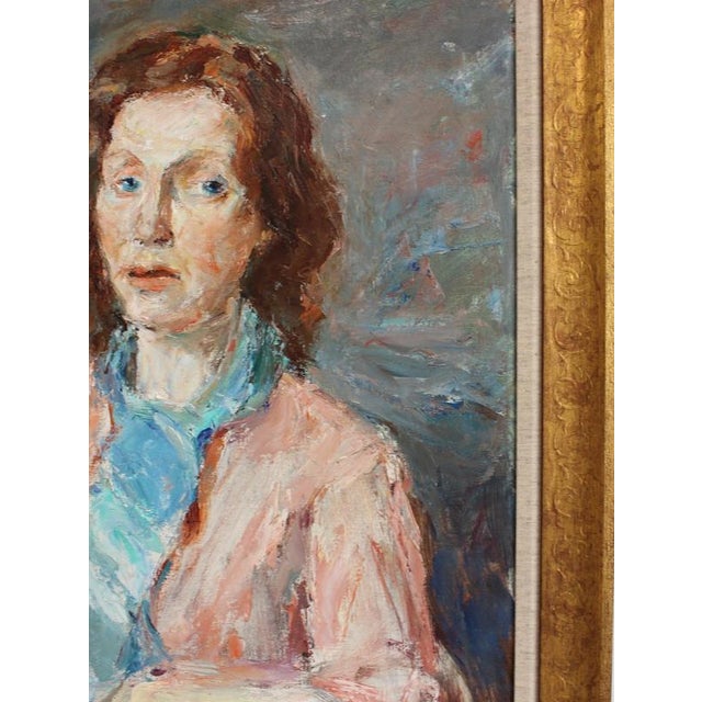Carlo Striccoli, Woman Alone with Her Thoughts', 1960s, Oil on Canvas For Sale - Image 16 of 18