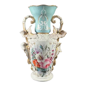 Late 19th Century Old Paris Porcelain Handled Vase