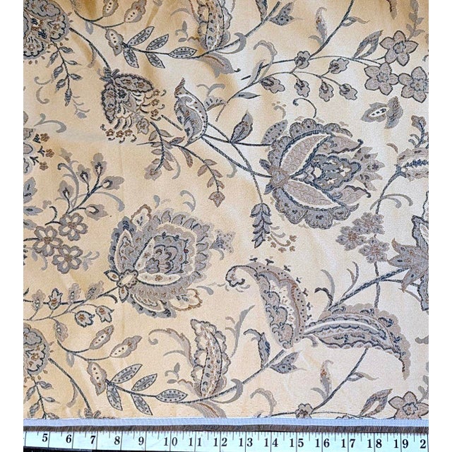 Vintage Old World Weavers for Scalamandre "Ashbourne" Silk Blend Satin Jacquard Fabric- 5 Yards For Sale In Los Angeles - Image 6 of 6