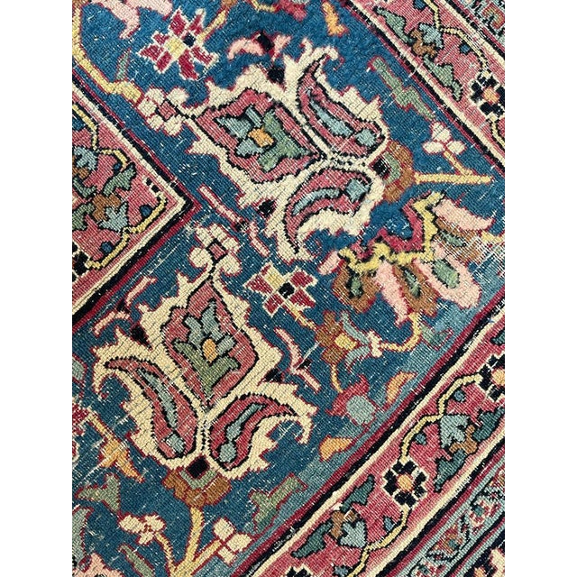 Distressed Antique Persian Rug , 8'10" X 12'6 For Sale - Image 11 of 12