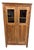 Rustic Solid Wood Glass Front Cabinet For Sale