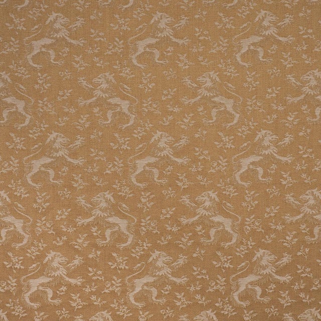 2020s Sample - Schumacher Ewan'S Beasts Fabric In Wheat For Sale - Image 5 of 5