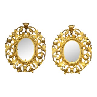 Pair of Antique Rococo Gilt Bronze Foliate Form Picture Frames C1900 For Sale