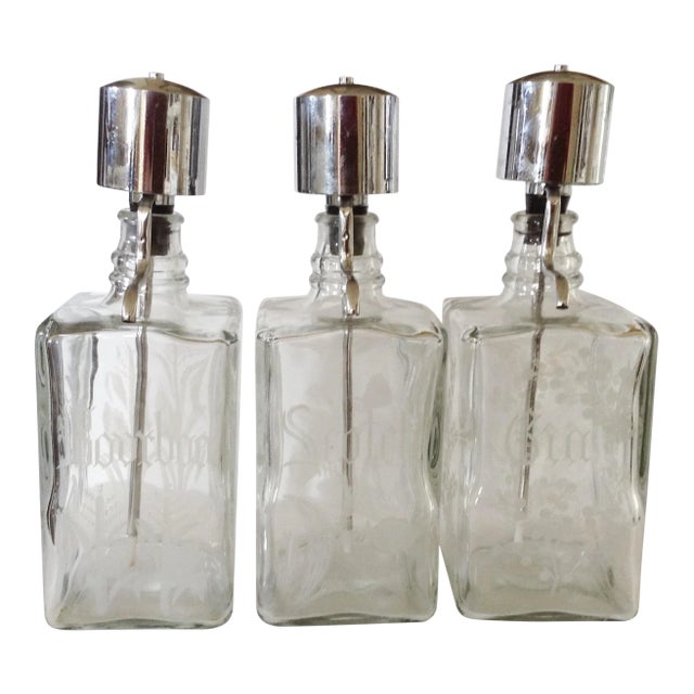 Liquor Bar Decanters Set of 3 Chairish