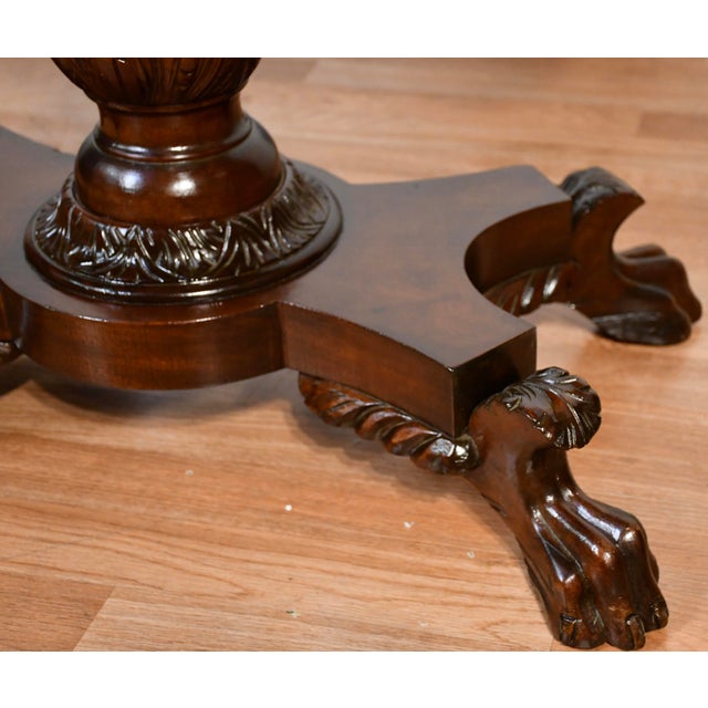 1910s 1910s Antique American Empire Solid Mahogany Flip-Top Game Table / Console Table For Sale - Image 5 of 18