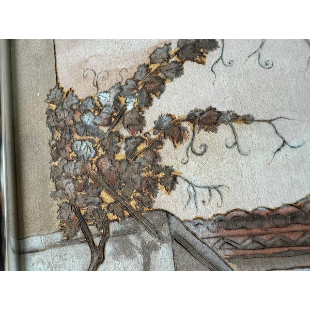 1970's Hydra Rustic Village Landscape Painting, Framed For Sale - Image 11 of 12