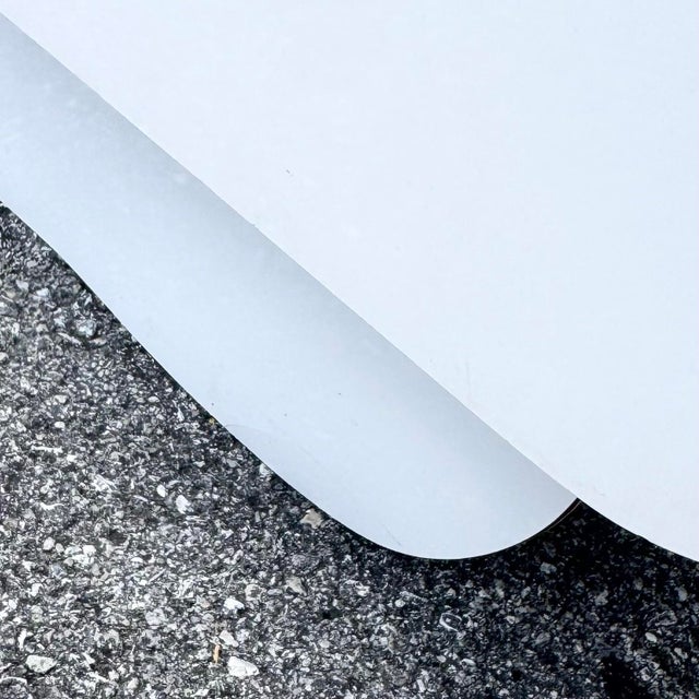 Postmodern Galactic White Gloss Laminate Waterfall Nightstands - A Pair For Sale - Image 11 of 11