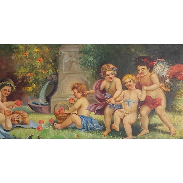1970s Angels Oil Painting, Original Ukrainian Art, Socialist Realism 66-126 For Sale - Image 4 of 6