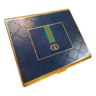 Vintage Gucci Blue Lacquer Cigarette Case, Italy, 1970s For Sale