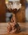 Brown 19th Century Swiss Black Forest Carved Walnut and Etched Crystal Centerpiece For Sale - Image 8 of 13