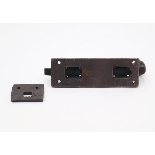Arts & Crafts Cast Iron Slide Door Bolt Latch For Sale - Image 6 of 6