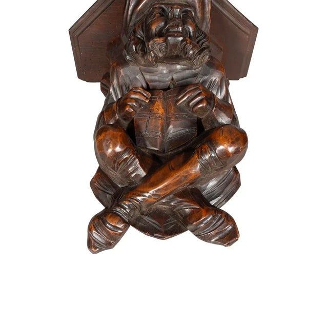 Wood Victorian Walnut Figural Wall Bracket For Sale - Image 7 of 8