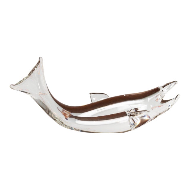 Late 20th Century Steuben Crystal Salmon, 19/300 For Sale