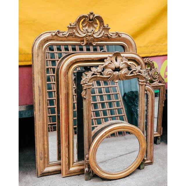 Small 19th Century Oval Gilt Mirror For Sale - Image 5 of 7