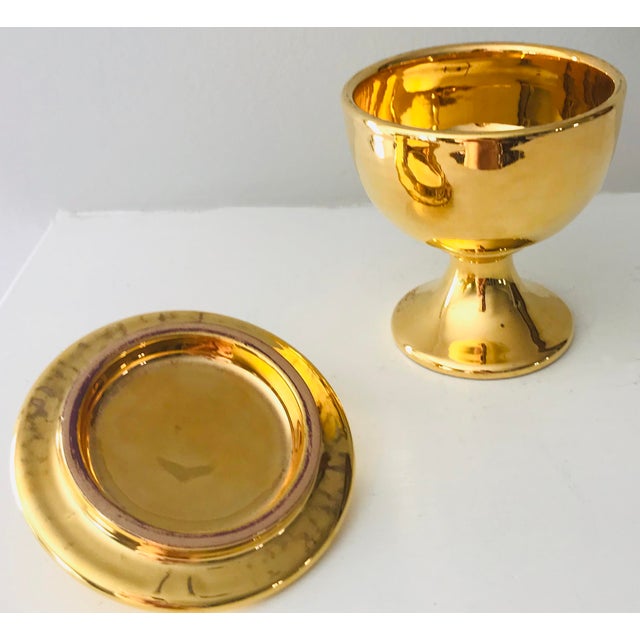 Gold Plated Ceramic Candy Dish* For Sale - Image 4 of 6