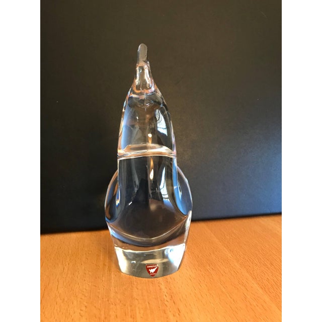 Late 20th Century Orrefors Olle Alberius Signed Expo Crystal Rooster with Original Labels For Sale - Image 5 of 10