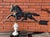 Metal Early 20th Century Copper Horse Weathervane With Copper Ball and Milk Glass & Wood Stand For Sale - Image 7 of 14