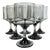 Smoky Grey Mid-Century Goblets- Set of Six For Sale