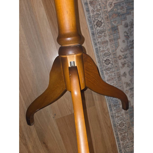 Brown 1950s Tilt Top Hand Painted Table For Sale - Image 8 of 12