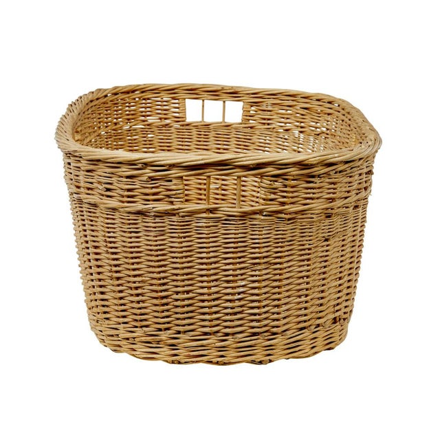 swedish 20th century hand woven linen basket circa 1900. good quality piece of early 20th century scandinavian traditional...