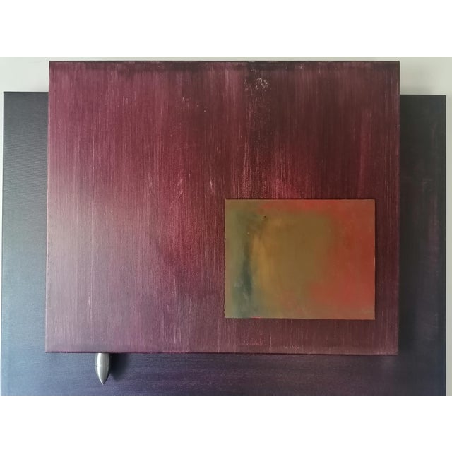 Maroon Stefano Mazzolini, TC2, Acrylic on Canvas For Sale - Image 8 of 14