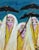 Yellow 1970s Mohamed Hamri Moroccan Modernist Painting, Five Veiled Women, Signed For Sale - Image 8 of 18