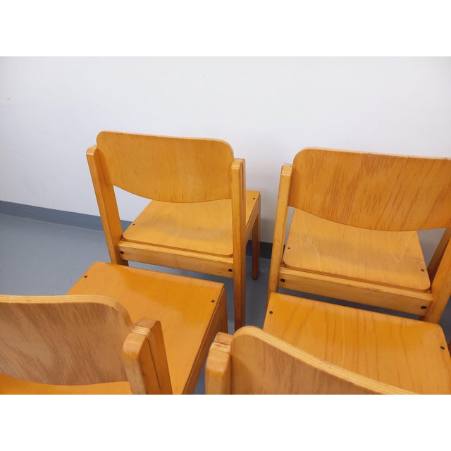 Vintage Beechwood Chairs, 1970s, Set of 6 For Sale - Image 9 of 18