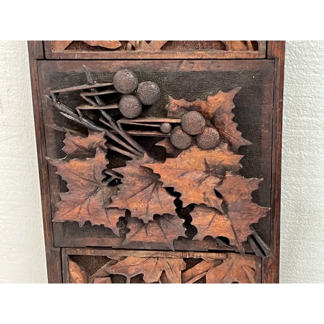 Late 19th Century Large Artistic Wood Carving of Floral Elements Chairish