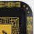 Vintage Hand Painted Egyptian Revival Tole Tray Black and Gold Pharaoh Motif Rectangular Serving Tray For Sale - Image 9 of 12