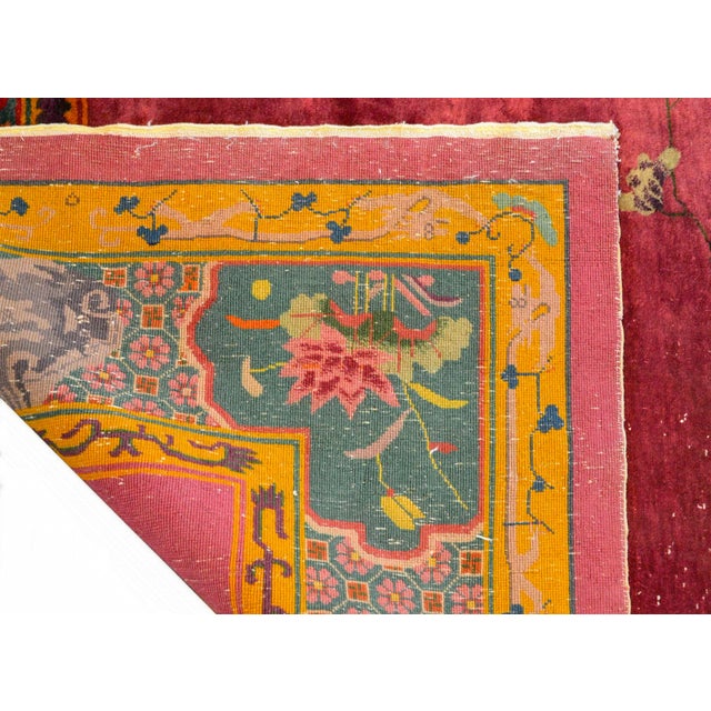 Vintage Chinese Art Deco Rug For Sale - Image 10 of 12