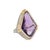 Art Deco Circa 1920s Vintage Art Deco Amethyst Ring Pearl Filigree 18k White Gold Oval Size 8 For Sale - Image 3 of 6