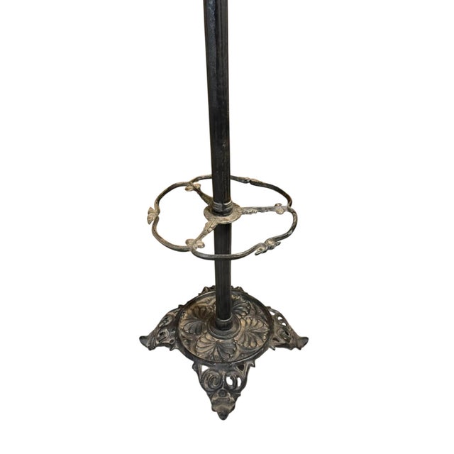 Make a Grand First Impression: Rare Antique Victorian Cast Iron Hall Tree Steeped in 19th-century elegance, this exquisite...