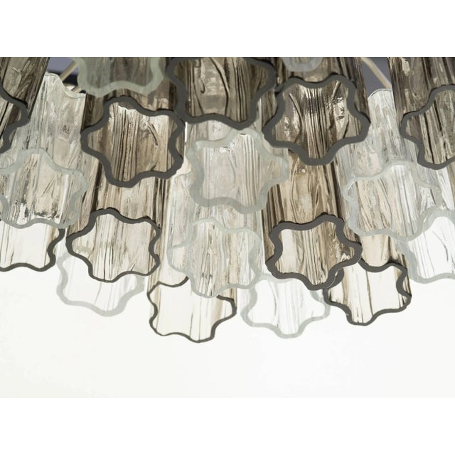 Tronchi three-tiered chandelier. Thick, heavy, crystals.