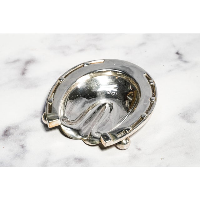 Rare Pair Sampson Mordan Antique Victorian English Sterling Silver Horse Equestrian Trinket Dish Catchall For Sale - Image 4 of 12