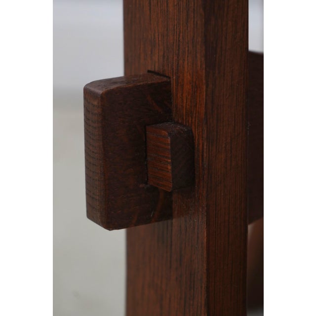 Stickley Harvey Ellis Inlaid Oak Tea Table For Sale - Image 12 of 14