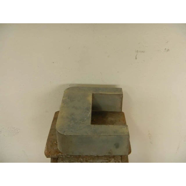 1970s Italian Tin Letter C, 1970s For Sale - Image 5 of 6