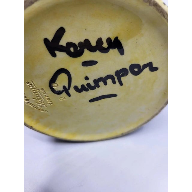 Black Kercy Quimper Jug in Ceramic ​​by Simone Carrié, 1950 For Sale - Image 8 of 11