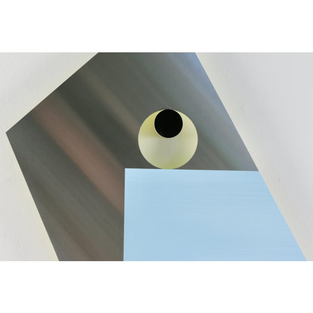 Contemporary Abstract Stainless Steel, Plexiglas, Wood, Paint "Plinth 12" by Tom Henderson For Sale - Image 6 of 9