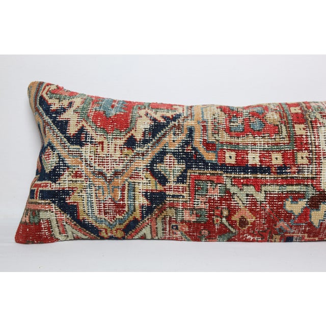 Antique Persian Oriental Heriz Rug Pillow Cover -16'' X 47'' For Sale - Image 4 of 8
