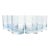 Crate & Barrel “Reef, Blue” 6 Double Old Fashioned Tumbler Glasses For Sale